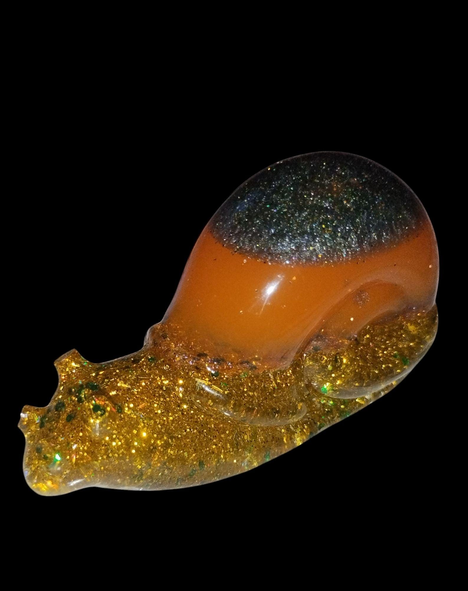 Gold multi color Resin Garden Snail Figurine Paperweight or Table Decor