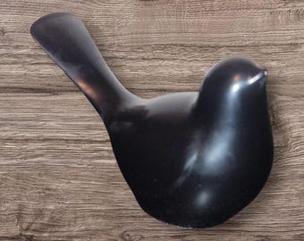 Black Bird Resin Bird Figurine Paperweight or Table Decor