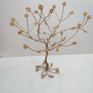 Wire Wrapped Tree with beautiful multi colored leaves