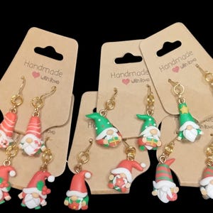 Handmade Christmas Gnome Earrings