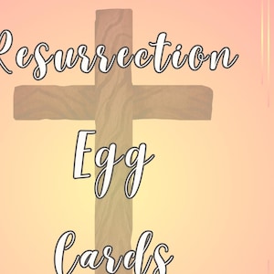 Actividad cristiana de Pascua imprimible / Tarjetas de huevos de resurrección / Juegos de Pascua para niños / Historia práctica de Pascua