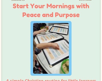 Christliches Morgenmenü für Kinder Vorschule Homeschool Circle Time Printable