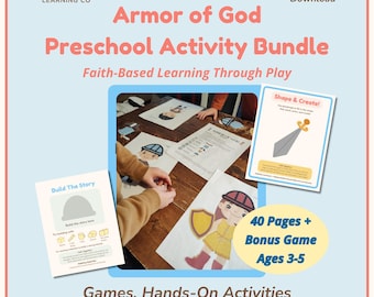 Rüstung Gottes Vorschulaktivitätspaket Christliches Lernen durch Spielen