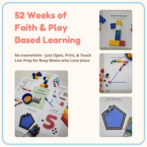 Christian Preschool Curriculum for Ages 3–5 Bible Based Full Year Learning image 3