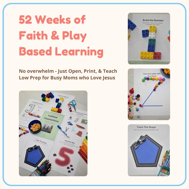 Christian Preschool Curriculum for Ages 3–5 Bible Based Full Year Learning image 3