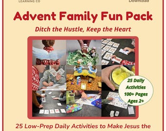 Christ Centered Advent Activities Pack | Preschool Christmas Games Crafts Sensory Bins Printable