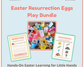 Ostern Auferstehung Eier Aktivität für Kleinkinder | Christliches Ostern Printable | Vorschule Bibel Geschichte spielen