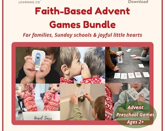 Christ Centered Christmas Games Bundle | Nativity Printable Activities | Preschool Advent