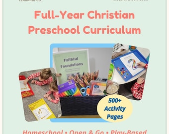 Christlicher Vorschul-Lehrplan für das Alter von 3 bis 5 Jahren, der auf der Bibel basiert