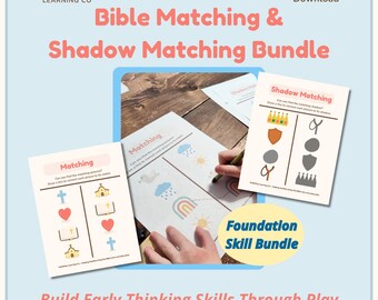 Bibel Matching und Shadow Matching Bundle für die Vorschule
