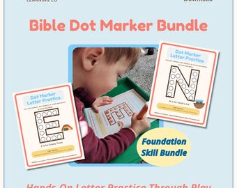Christliche Vorschule Dot Marker Druckbares Brief Übungs Bündel