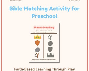 Bibelhelden Shadow Matching Vorschule