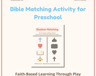 Bibel Schatten Matching-Spiel Glaube Symbole