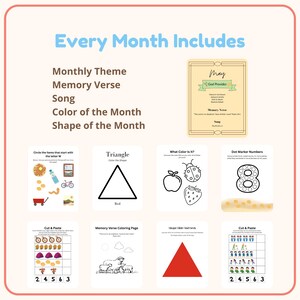 Christian Preschool Curriculum for Ages 3–5 Bible Based Full Year Learning image 4