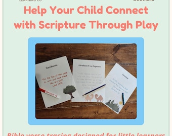 Bibel-Vers-Verfolgungsseiten für die christliche Schrift-Schreibpraxis im Vorschulalter