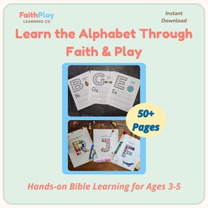 Bible Alphabet Dot Marker and Tracing Pack for Preschool Learning