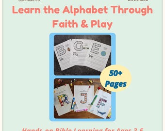 Bible Alphabet Dot Marker and Tracing Pack for Preschool Learning