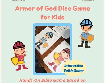Rüstung Gottes Würfelspiel: Christliche Kinderaktivität (druckbar)