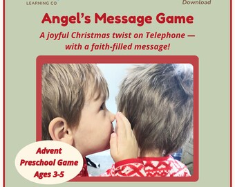Angels Message Telephone Game | Printable Christmas Activity | Kids Sunday School Advent Group Game