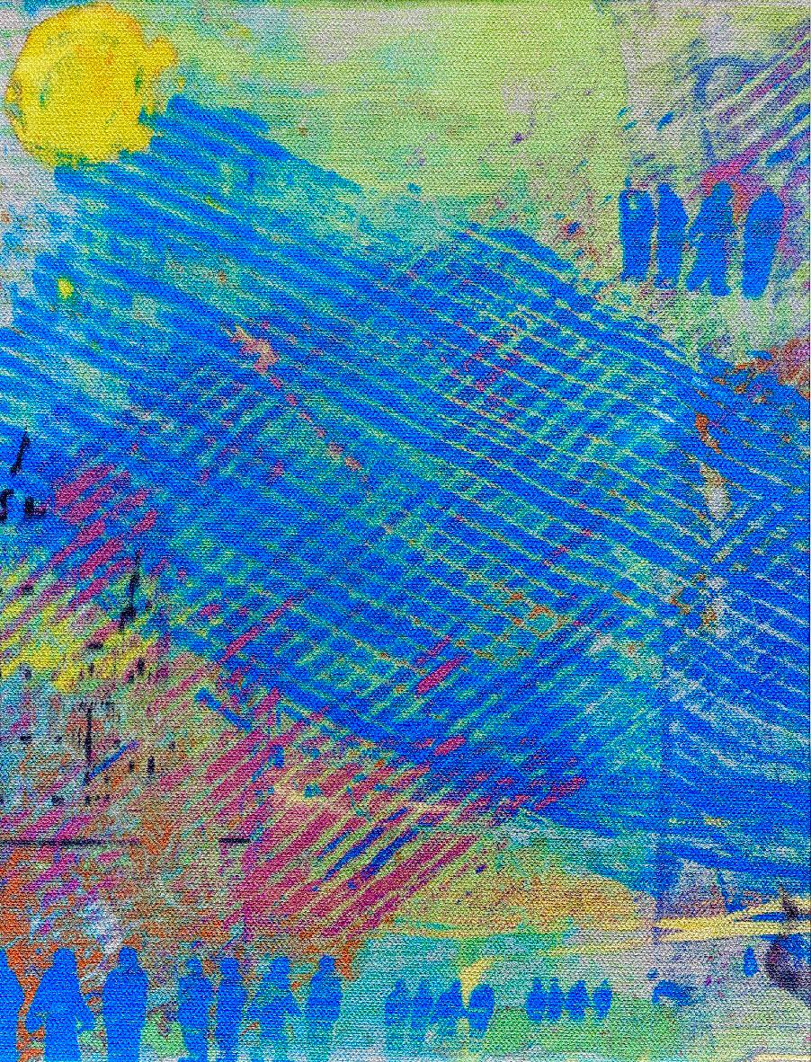 Cityscapes - fine art print, signed by artist, giclee fine art clay print, textural - Thumbnail 2