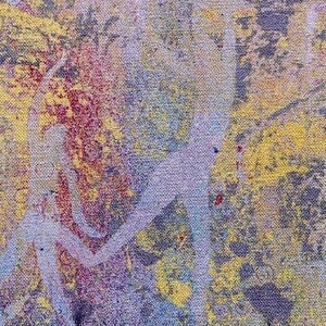 Impresión artística abstracta con textura: Monotipo de arcilla firmado sobre papel o lienzo de archivo. imagen 3