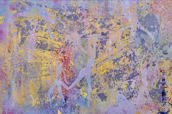 Textural Abstract Art Print: Signed Clay Monoprint on Archival Paper or Canvas