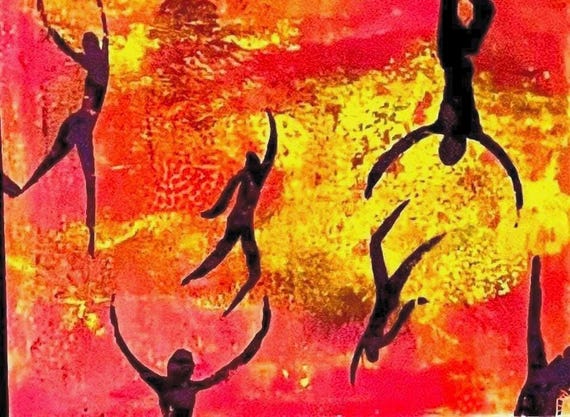 Abstract Clay Monoprint Art: Giclee Print on Archival Paper or Canvas