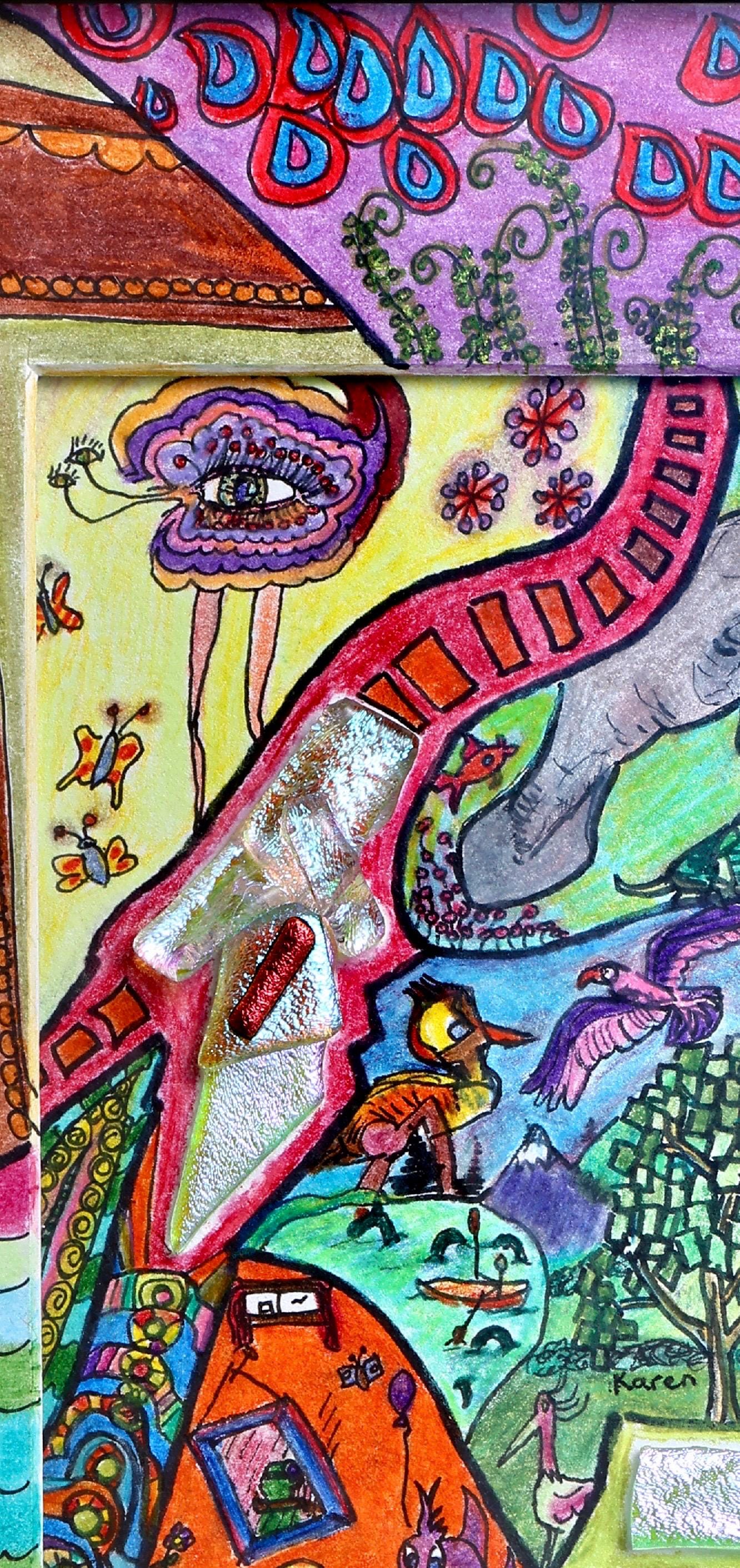 Beautiful Confusion - Art Print, Colorful, Mixed Media, Giclee Print On Archival Paper, Canvas, Archival Ink, Signed By Artist, Matted - Thumbnail 4