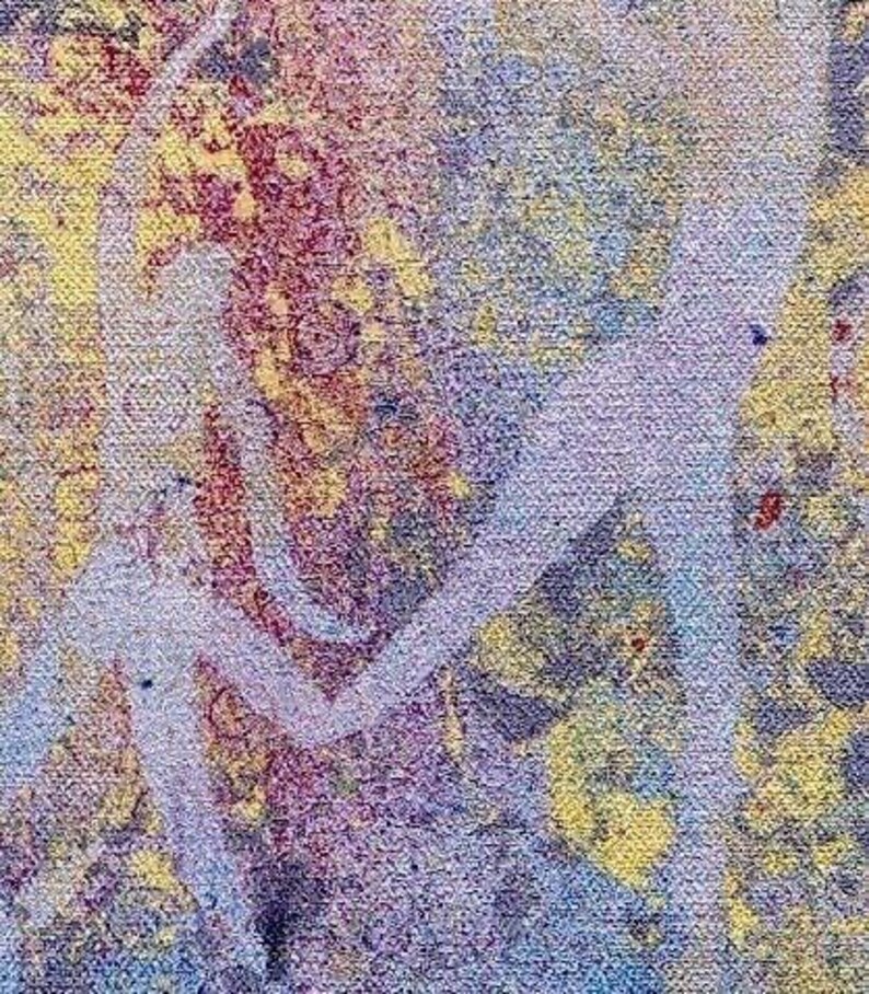 Impresión artística abstracta con textura: Monotipo de arcilla firmado sobre papel o lienzo de archivo. imagen 2