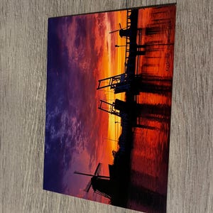 Cartolina Sunset Mill 5x – Ponte e cielo olandese | Cartolina fotografica naturalistica con spazio per l'indirizzo