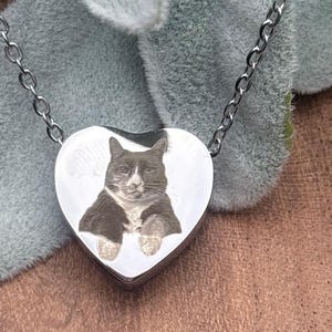 Heart Urn Necklace for Ashes, Custom Engraved Memorial Jewelry, Pet & Loved One Keepsake, Cremation Jewelry, Ashes Necklace