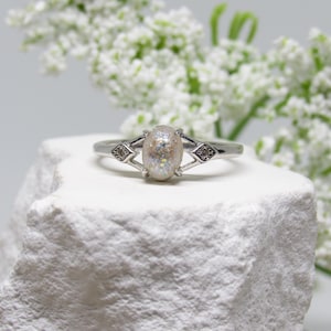 Cremation Ring with Ashes Memorial Keepsake Jewelry Custom Remembrance Ring  Loss of Loved One Personalized Gift Pet Ashes Pet Jewelry