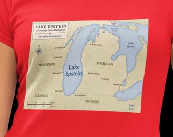 Lake Epstein t-shirt, formerly Lake Michigan, Lake  Ontario comeback tee, anti-Trump tee, Great Lakes t-shirt, funny political tee