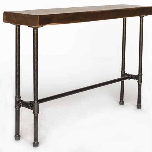 Console Table Made With Pipe Legs And Reclaimed Wood Custom Pipe Legs And Reclaimed Wood Custom, Console Table Leg Height