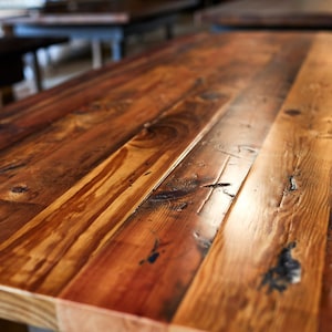 Making a table top from reclaimed wood top
