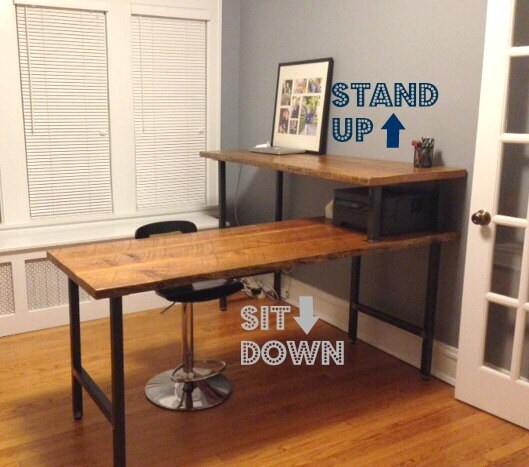 Diy l shaped standing desk discount