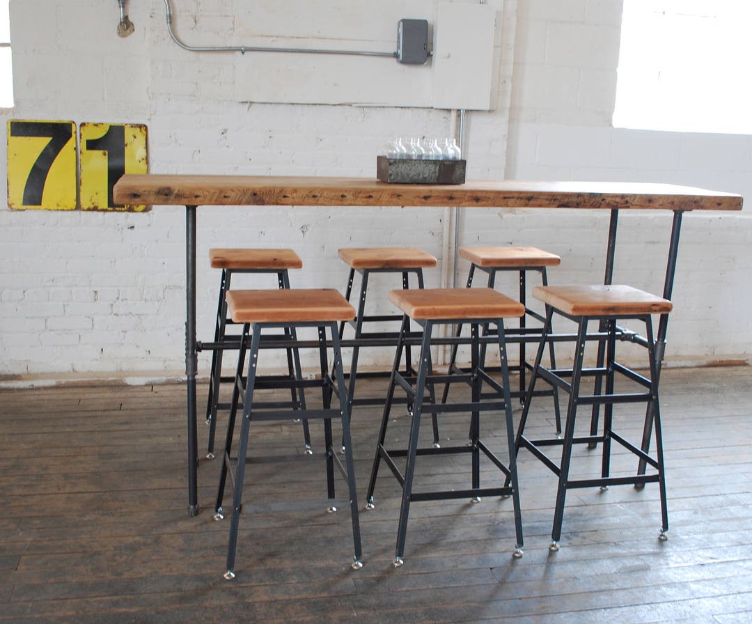 Bar Height OR Counter Height Reclaimed Wood Table High Top Etsy