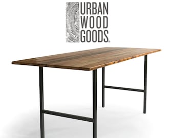Counter Height OR Standing Height Computer Barn Wood Desk, choose finish.