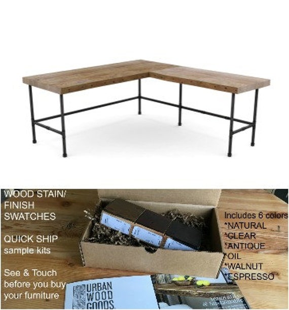 wood thickness and finish L Shaped Desk or Corner Desk crafted of
