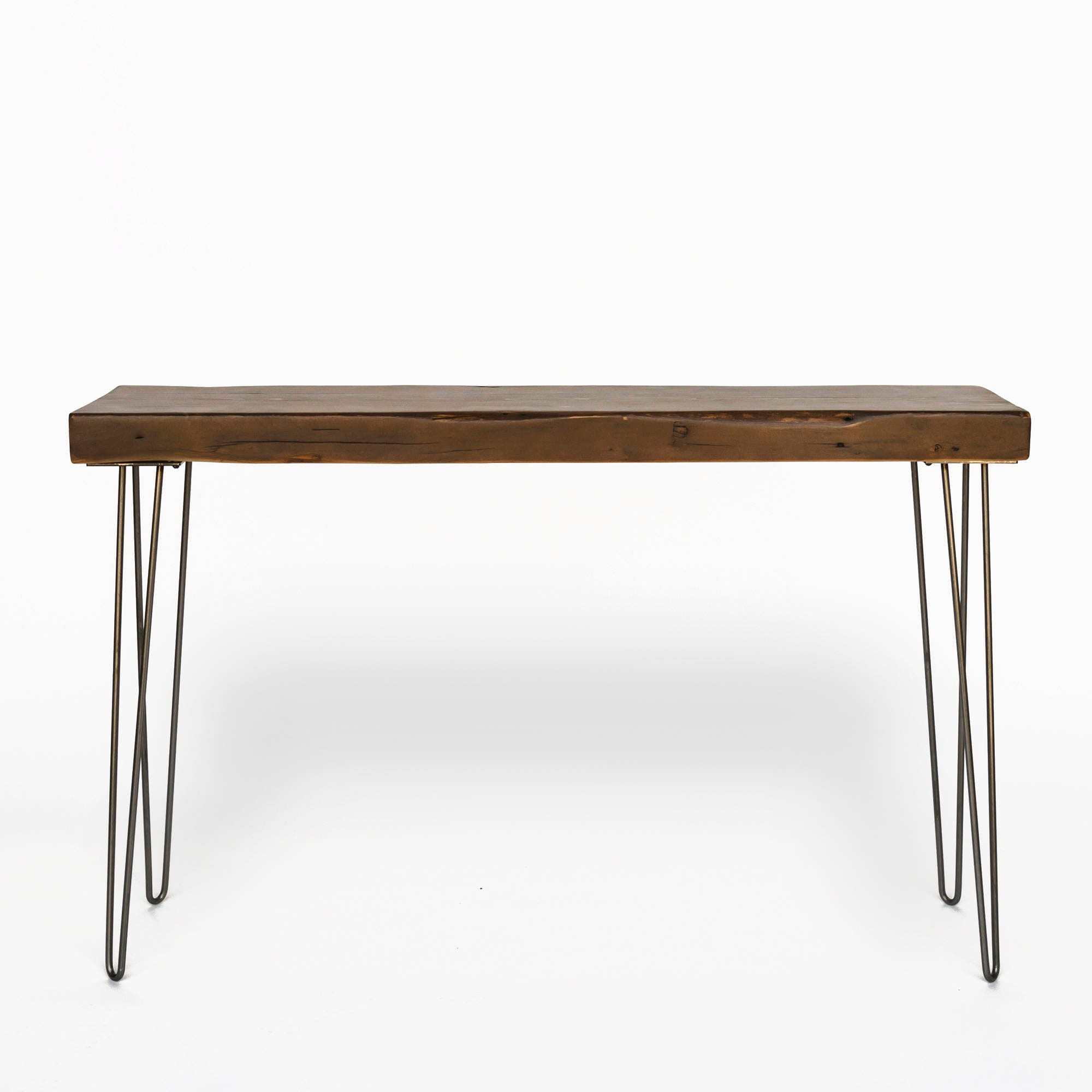 Mid Century Rustic Console Table Reclaimed Wood Console - Etsy