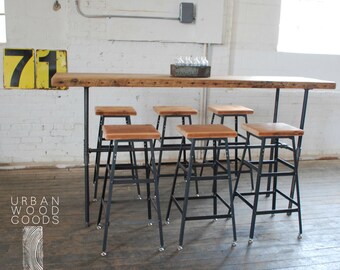 Reclaimed wood barstool in choice of finishes