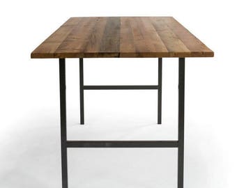 Bar Height Table, High Top Table, Communal table, steel legs-you choose color, size, thickness and finish