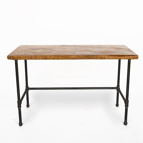 Pipe Leg Wooden Desk Made With Reclaimed Wood And Legs Custom Designs Orders Welcome Choose Size Height Thickness Finish