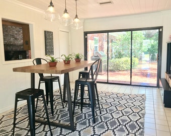 Bar Height Dining Table Made with Barn Wood -Counter Height Bar Table for Restaurant - Handmade Furniture Coffee Table -Pub Table Bar Height