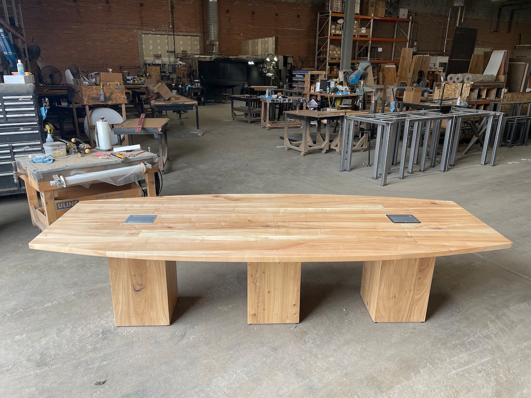Wood Conference Table in ELM Reclaimed Wood in Your Choice of Color ...