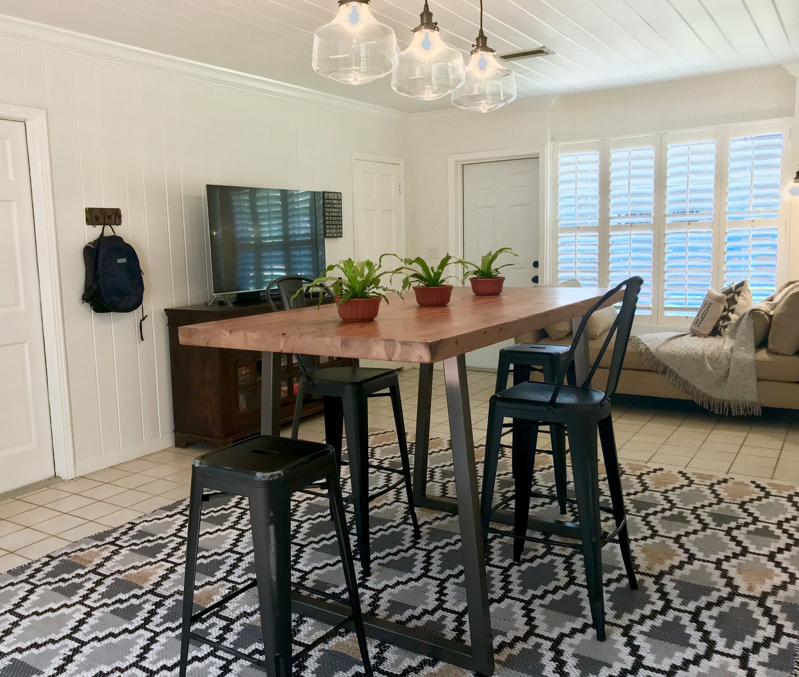 Solid Wood Bar Height or Counter Height Table Pub Table With Etsy