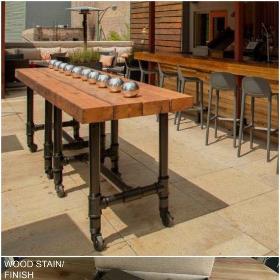 Outdoor Pub Table Outdoor Table on casters made of 2.5 Etsy