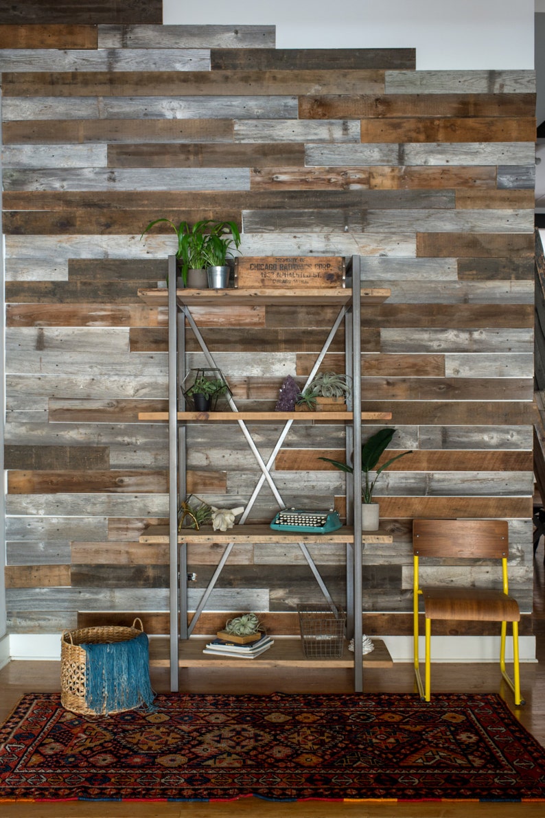 painted steel supports Custom orders 4-5 wks Modern Farmhouse ShelvingMedia CenterWall Storage choice of wood finish and thickness