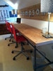 Solid Barn Wood Desk made with reclaimed wood and iron pipe legs.  Choose size, height, thickness and finish.  Custom inquiries welcome. 