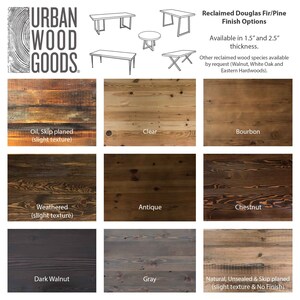 Custom reclaimed wood furniture for bars and restaurants in choice of reclaimed wood species, sizes, styles and finishes image 5